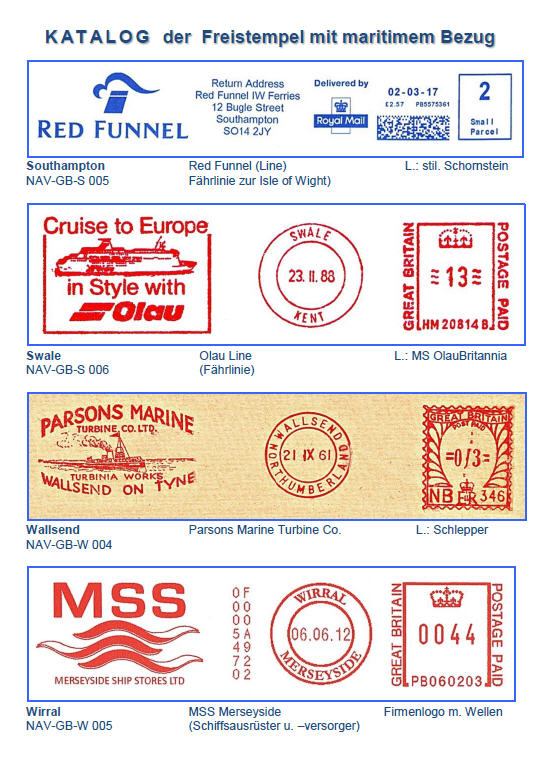 Ships on meter stamps catalog